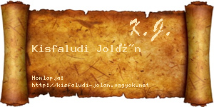 Kisfaludi Jolán névjegykártya